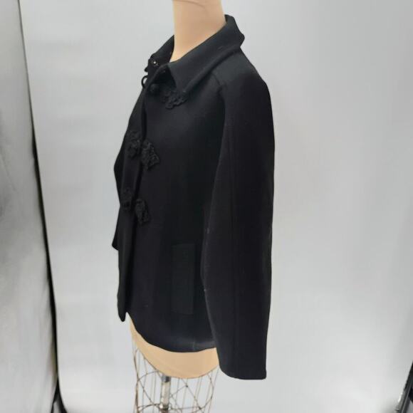 ZARA Cropped Manteco Wool Coat/ Oversized Fit/Size XS thick oversized double - Picture 6 of 14